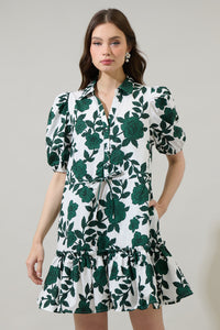 Kane Floral Stacie Button Down Mini Dress