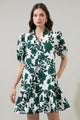 Kane Floral Stacie Button Down Mini Dress