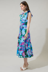 Lavera Floral Charlotte Button Midi Dress