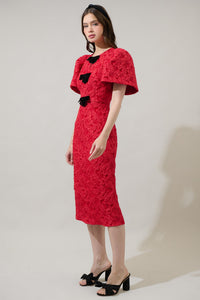 maison amory maiden short sleeve jacquard midi dress Maison Amory Maiden Short-Sleeve Jacquard Midi Dress at MarketFair Shoppes in Princeton, NJ
