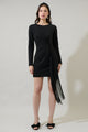 Karlie Pleated Fringe Tassel Mini Dress