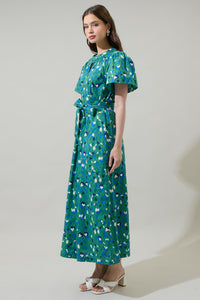 Laury Floral Mile Button Down Maxi Dress