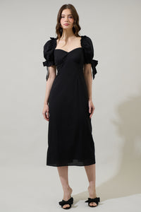 Genola Bow Midi Dress