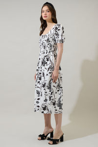 Leiden Floral Delfi Smocked Midi Dress