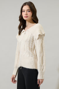 Mitchell Zip Up Cropped Sweater