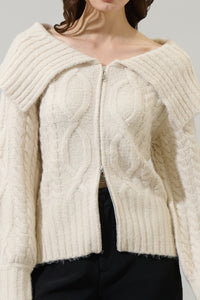 Mitchell Zip Up Cropped Sweater