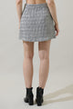 Janae Tweed Calera Mini Pleated Plaid Skirt