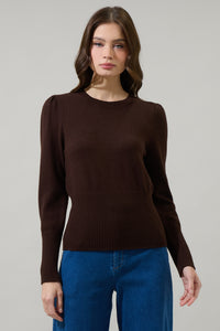 Sierra Puff Sleeve Ribbed Sweater