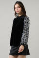 Destine City Michelle Velvet Mock Neck Top