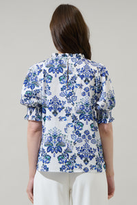 Viara Floral Baretta Short Sleeve Blouse