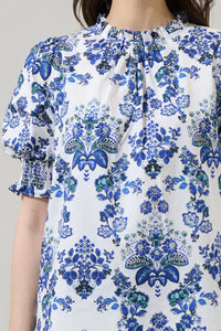 Viara Floral Baretta Short Sleeve Blouse