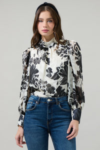 Nerine Floral Hillary Tana Long Sleeve Blouse