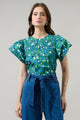 Laury Floral Star Ruffle Top