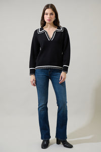 Haines Contrast Collared Sweater