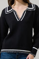 Haines Contrast Collared Sweater