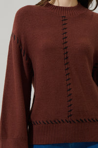 Dills Stitched Dropped Shoulder Sweater