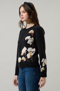 Nathalia Floral Long Sleeve Sweater