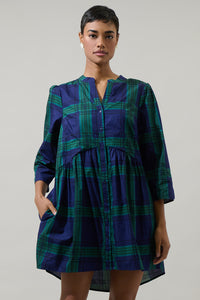 Harrisville Plaid Brie Button Down Mini Dress