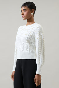 Toxey Pearl Round Neck Sweater