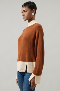 Paula Colorblock Wide Sleeve Sweater