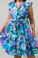 Lavera Floral Charlotte Button Midi Dress Curve