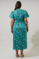 Laury Floral Mile Button Down Maxi Dress Curve