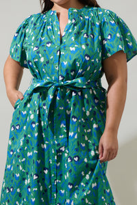 Laury Floral Mile Button Down Maxi Dress Curve