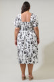 Leiden Floral Delfi Smocked Midi Dress Curve