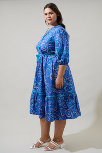 Kenner Floral Melia Shirt Midi Dress Curve