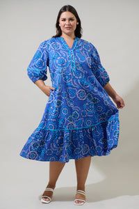 Kenner Floral Melia Shirt Midi Dress Curve