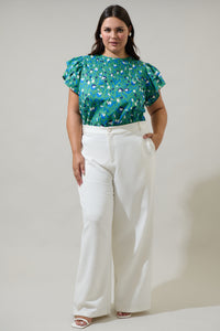 Laury Floral Star Ruffle Top Curve