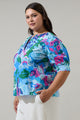 Lavera Floral Waterlilly Balloon Sleeve Top Curve