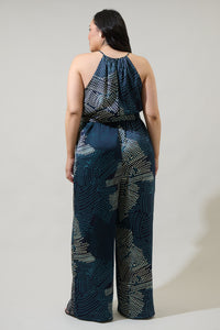 Kirby Geometric Lighthearted Trapeze Jumpsuit Curve