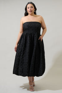 Arielle Jacquard Belle Strapless Maxi Dress Curve