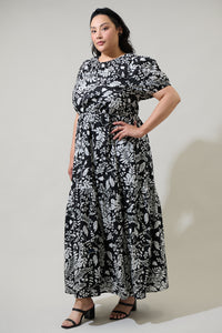 Pine Hill Floral Becca Tiered Maxi Dress Curve