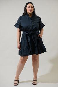 Cottonwood Ruffle Button Down Mini Dress Curve