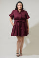 Cottonwood Ruffle Button Down Mini Dress Curve