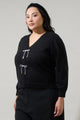 Elle Bow Cardigan Sweater Curve