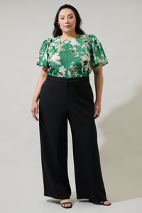 Nora Floral Tune Puff Sleeve Top Curve