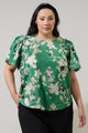 Nora Floral Tune Puff Sleeve Top Curve