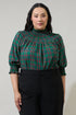 Jace Plaid Verity Smocked Top Curve