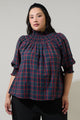 Jace Plaid Verity Smocked Top Curve