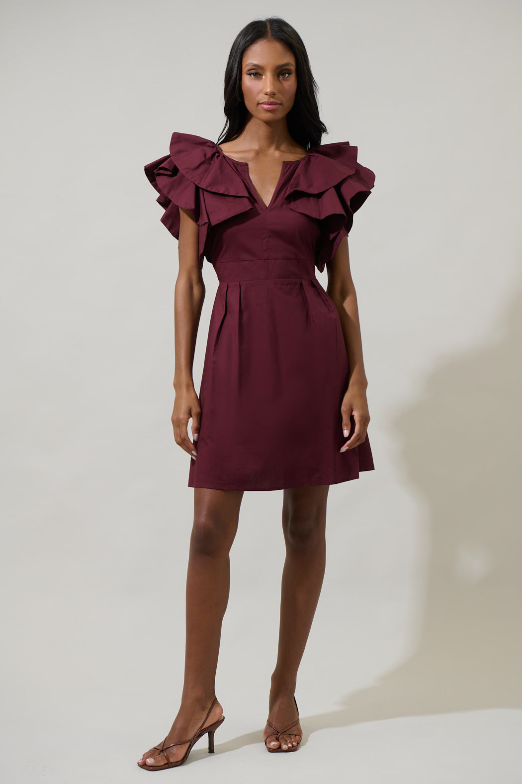 wilma ruffle mini dress Wilma Ruffle Mini Dress RED / S by Sugarlips