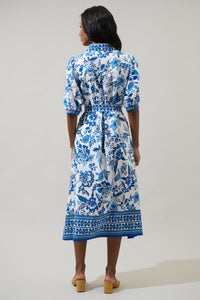 Salema Floral Vienna Midi Shirt Dress