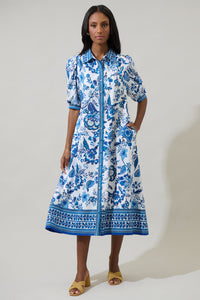 Salema Floral Vienna Midi Shirt Dress