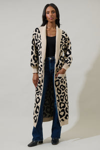 Smitten Duster Leopard Cardigan