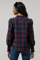 Chapman Plaid Split Neck Top