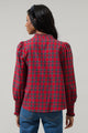 Chapman Plaid Split Neck Top