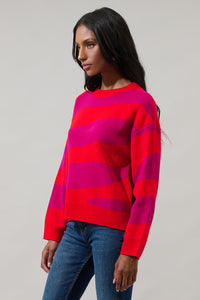 Bonny Zebra Striped Oversized Sweater