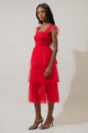 Valle Vista Tulle Smocked Midi Dress